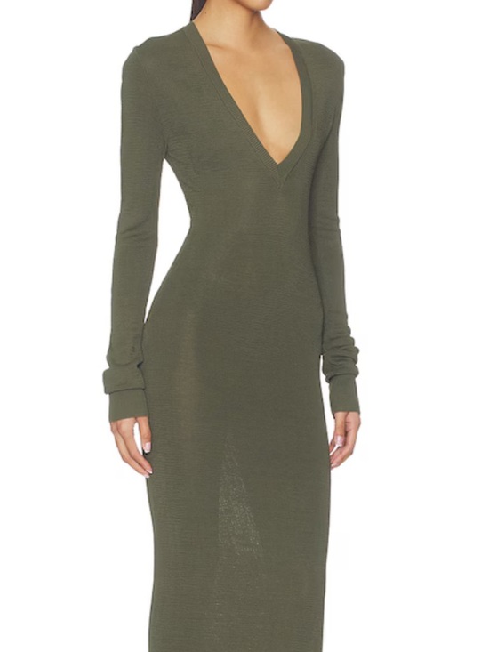 Cotton Citizen Dresses & Skirts - Cotton Citizen  V-Neck Ribbed Dress
